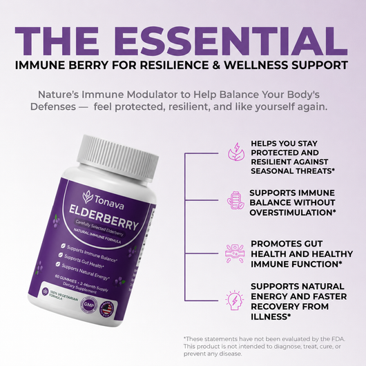 Tonava Gut Support Complex with Elderberry, Zinc & Vitamin C